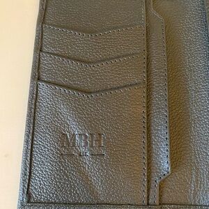 MBH men’s leather black bifold wallet- New- Fine quality leather